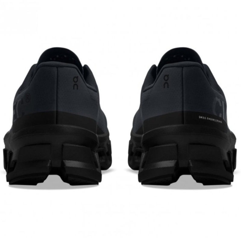 On Running Men's Cloudmonster Shoes in All Black -2